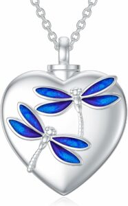 Blue Dragonfly Urn Necklace